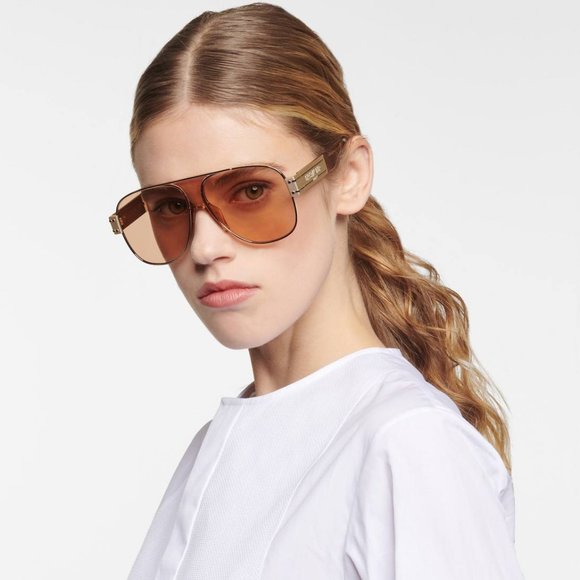 FINAL PRICE NEW DIOR DIORSIGNATURE A3U 10Y GOLD PINK SUNGLASSES - Picture 3 of 12
